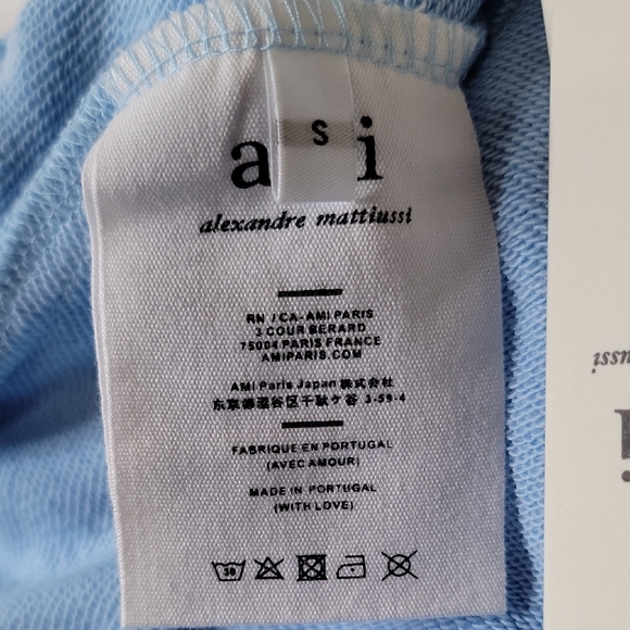 Ami Alexandre Mattiussi Sky Blue Joggers - Picture 3 of 4